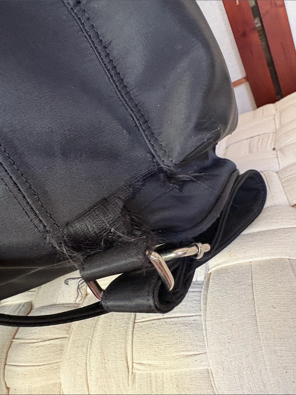 Vintage Guess Black Nylon Backpack Large